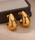 Aretes dorados teardrop