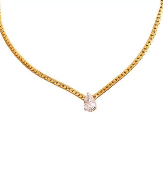 Collar water drop stone