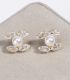 Aretes gold diamond cross