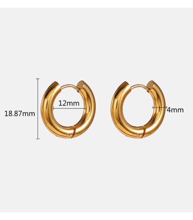 Aretes argolla dorada