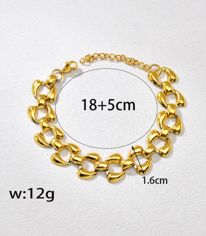 Brazalete dorado teardrop