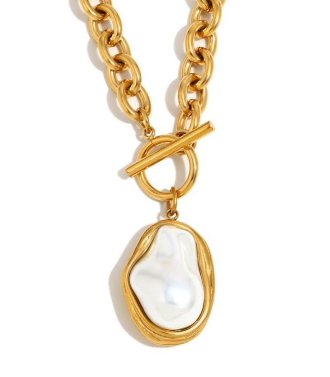 Collar con perla barroca