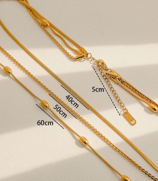 Collar triple bean chain