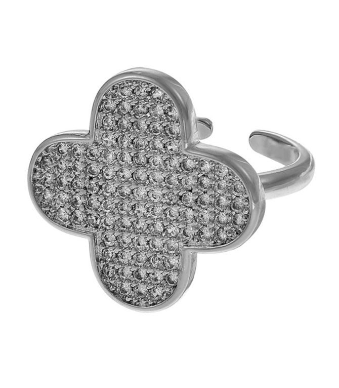 Anillo silver clover