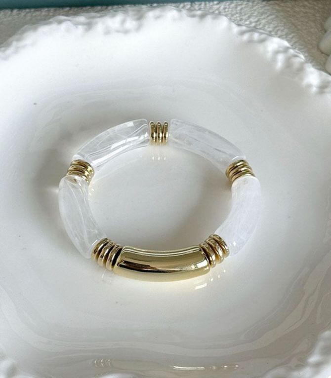 Brazalete crystal white