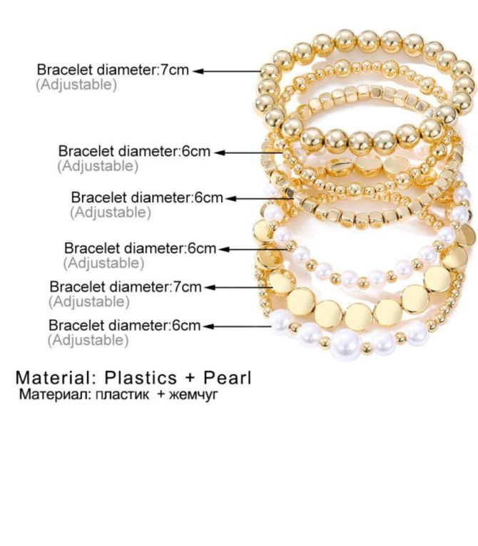 Brazalete set 6 pzs.