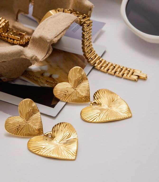 Aretes doble corazón