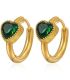 Aretes corazón verde