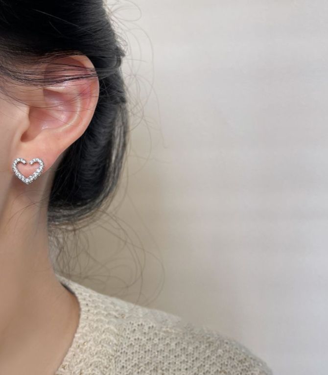 Aretes diamond heart