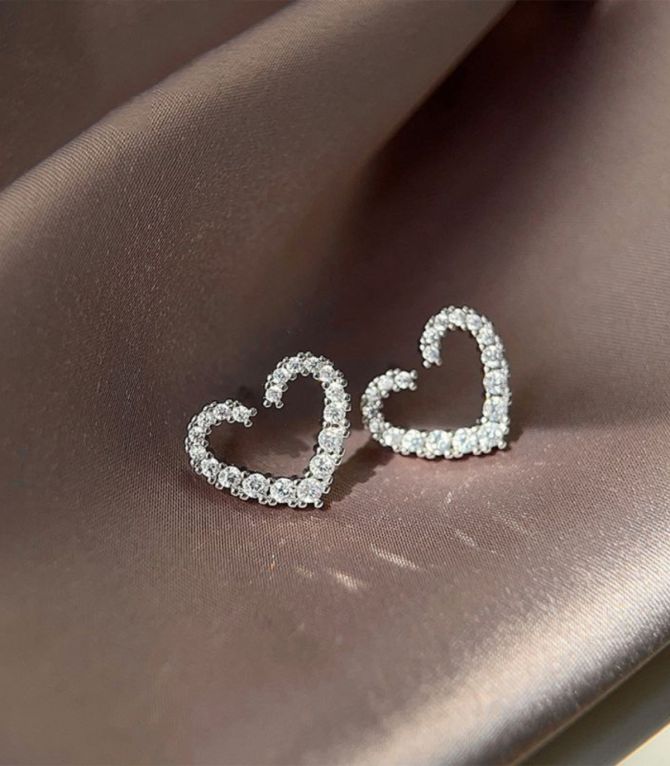 Aretes diamond heart
