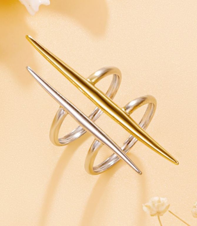 Anillo bicolor line 5