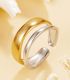 Anillo bicolor doblelayer