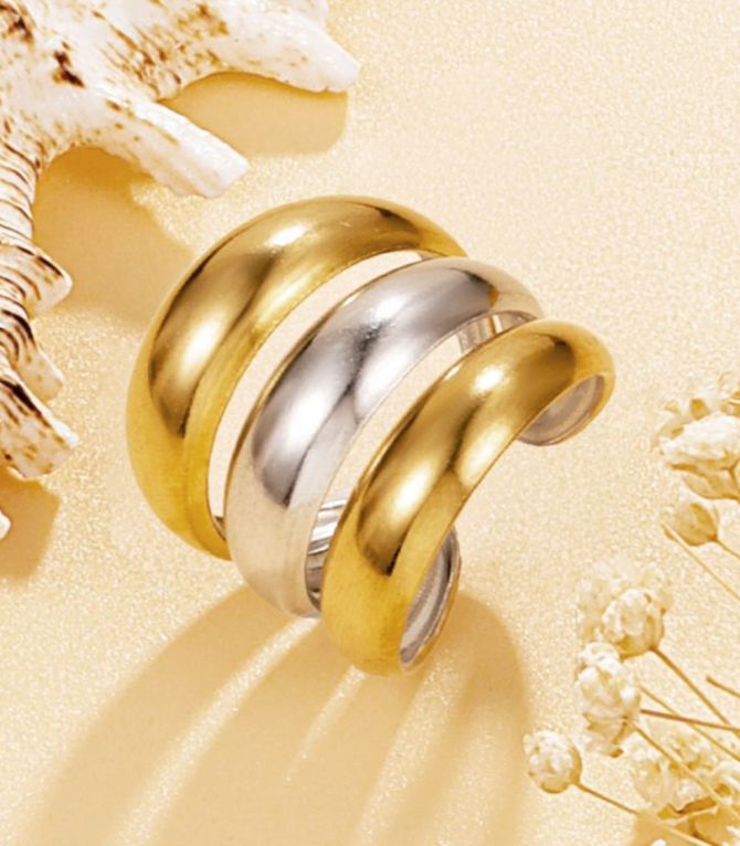 Anillo bicolor multilayer