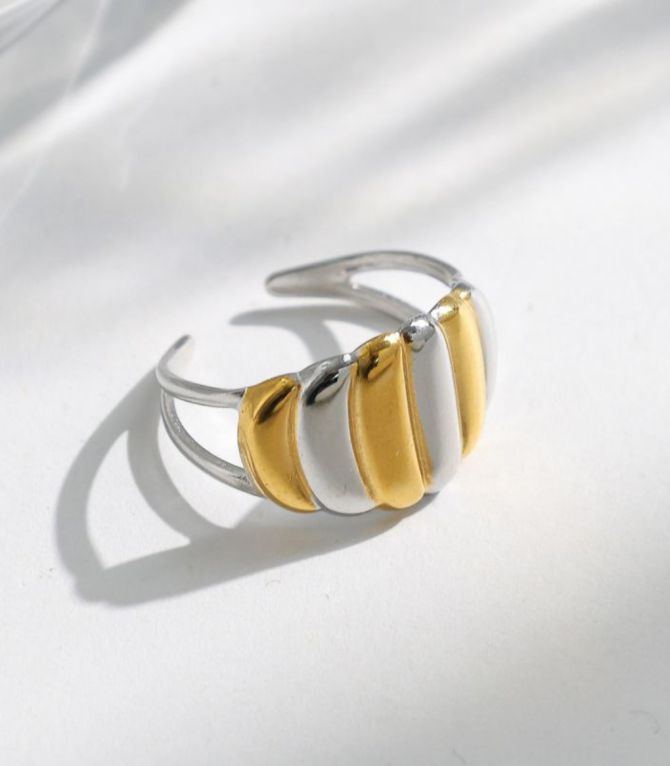 Anillo bicolor