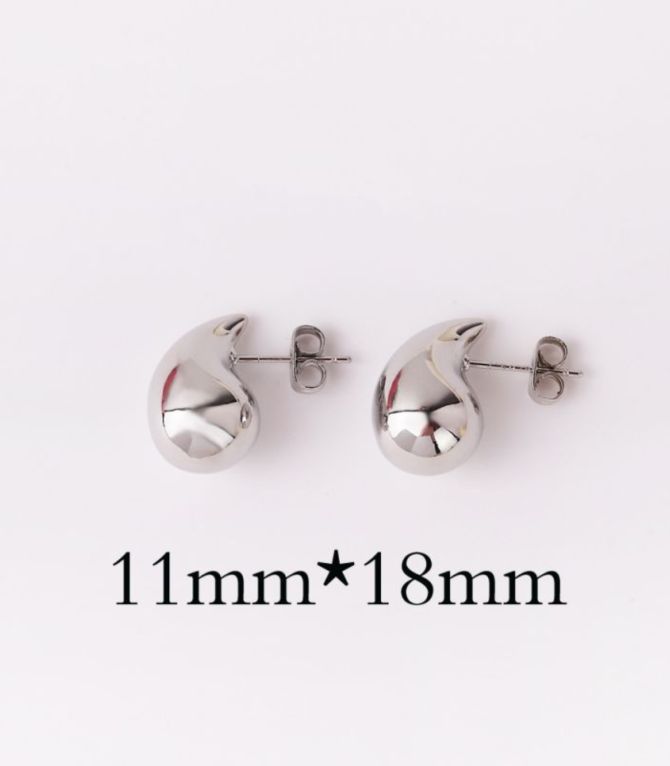 Aretes silver teardrop