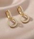 Aretes diamond round hoop