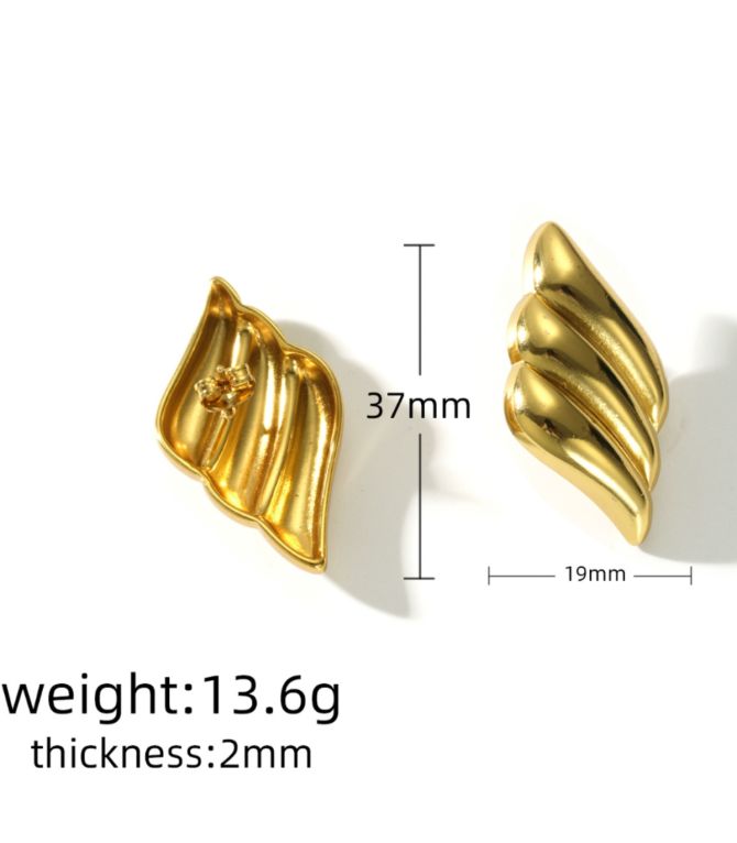 Aretes gold wing stud
