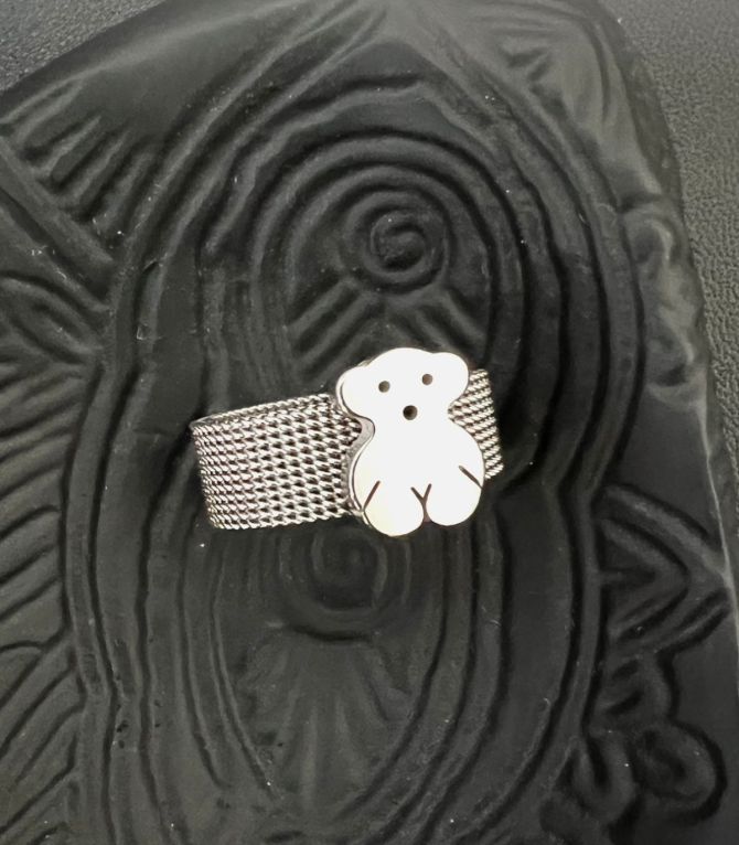 Anillo oso plata