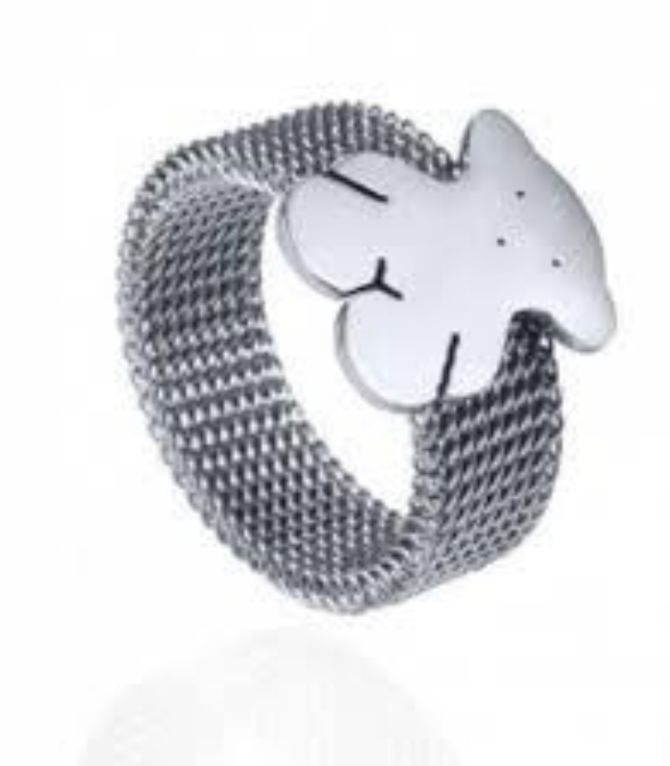 Anillo oso plata