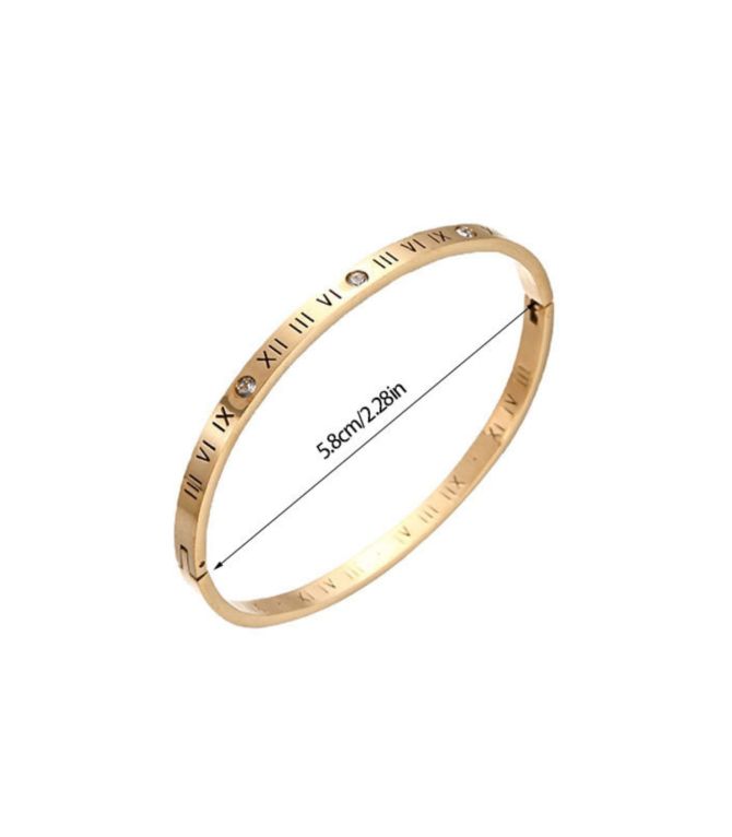 Brazalete gold 24mm hollow roman