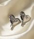 Aretes silver melted love