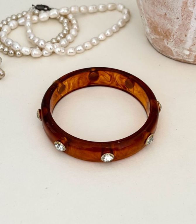 Brazalete amber with diamonds
