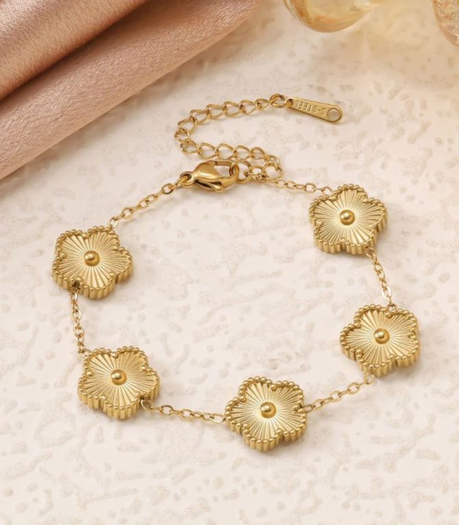 Brazalete gold flower