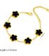 Brazalete black flower
