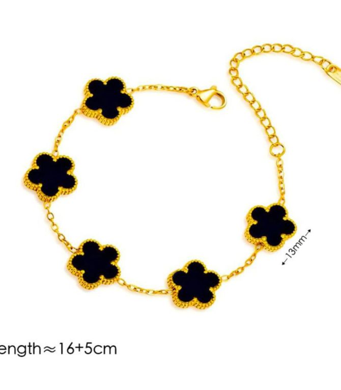 Brazalete black flower