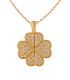 Collar zirconium lucky clover