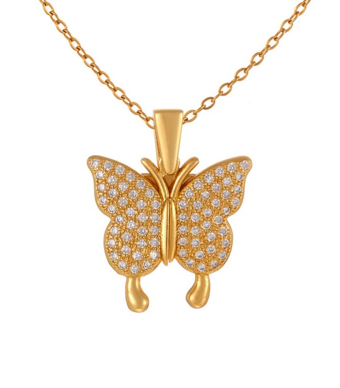 Collar zirconium butterfly