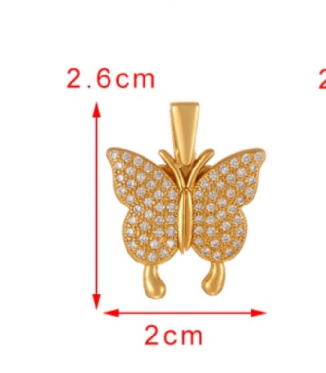 Collar zirconium butterfly