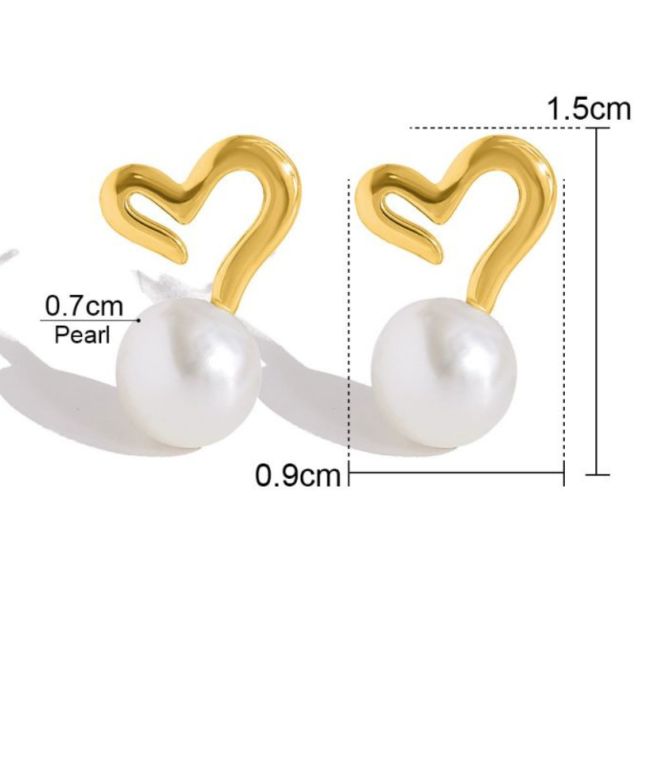 Aretes pearl love