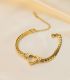 Brazalete gold hollow heart