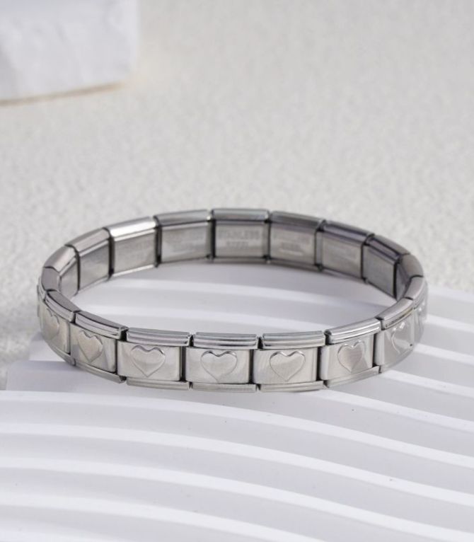 Brazalete italiano heart square