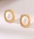 Aretes perla ovalo