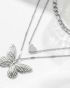 Collar Layer mariposa plata