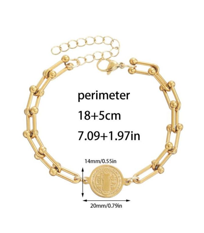 Brazalete San Benito dorado