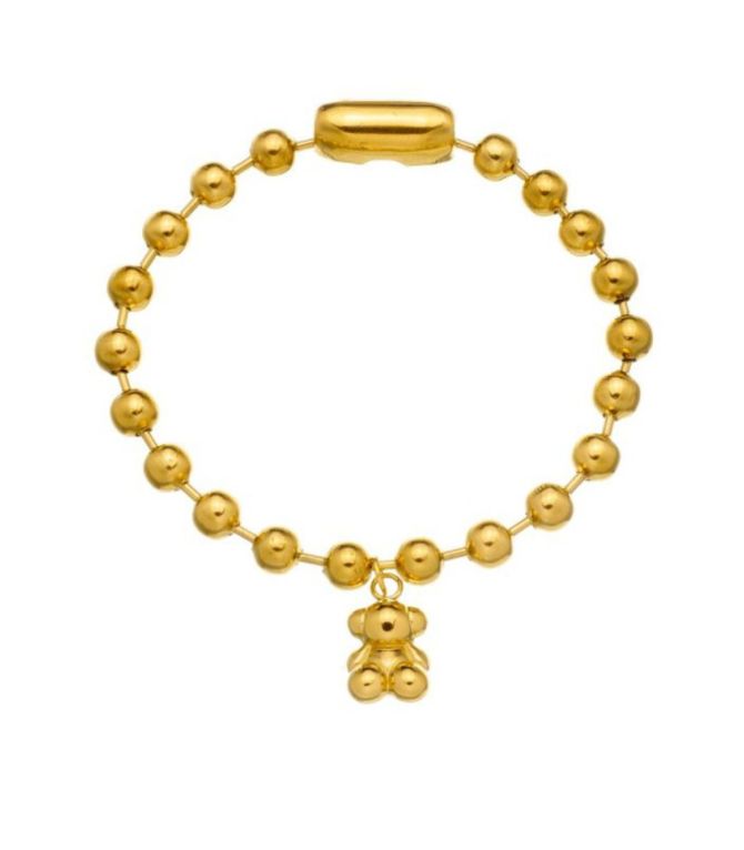 Brazalete stud oso dorado
