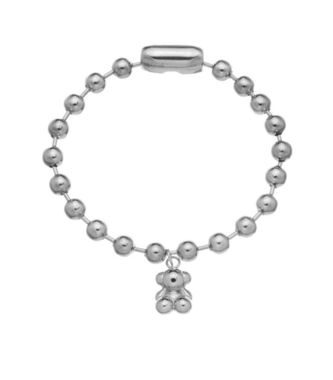 Brazalete stud oso plata