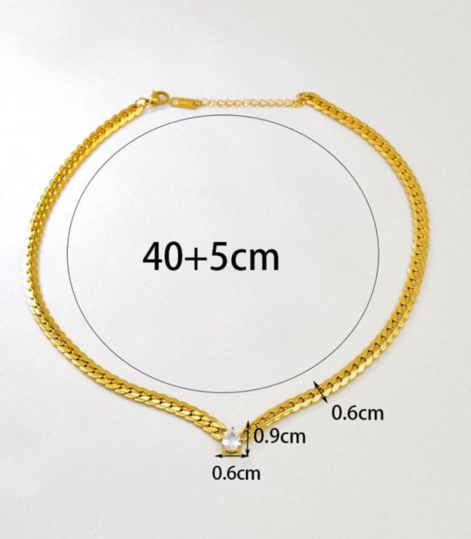 Collar trenzado zirconia