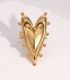 Anillo dorado corazón irregular