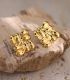Aretes dorados irregular