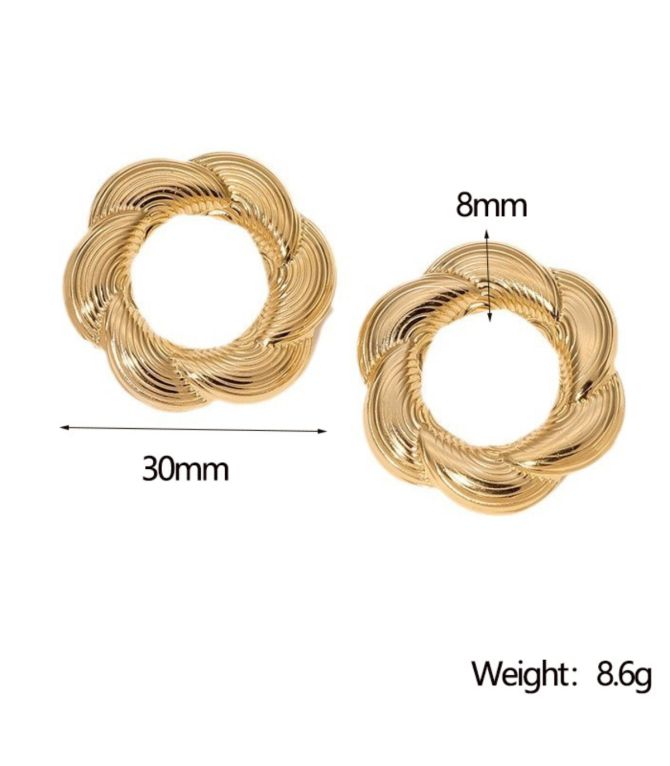 Aretes irregular dorado