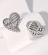 Aretes corazón plata