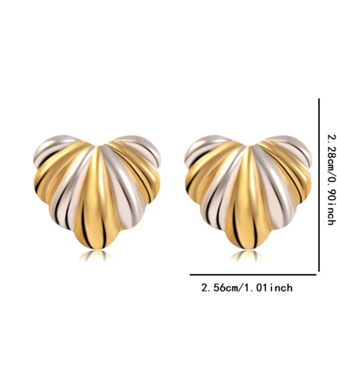 Aretes bicolor heart 2