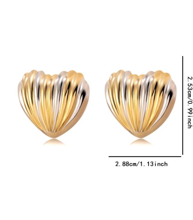 Aretes bicolor heart