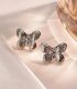 Aretes mariposa plata