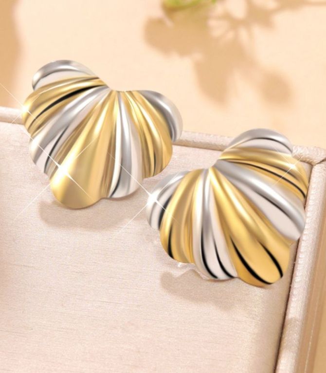 Aretes bicolor heart 2