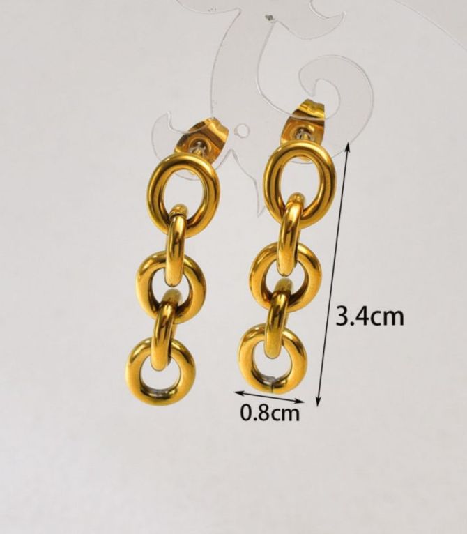 Aretes eslabones